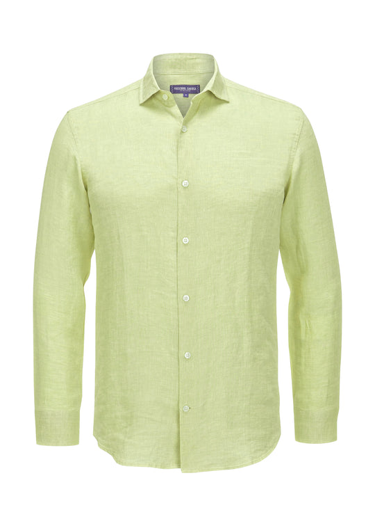 Load image into Gallery viewer, Antonio Linen Long Sleeve Shirt Pistachio
