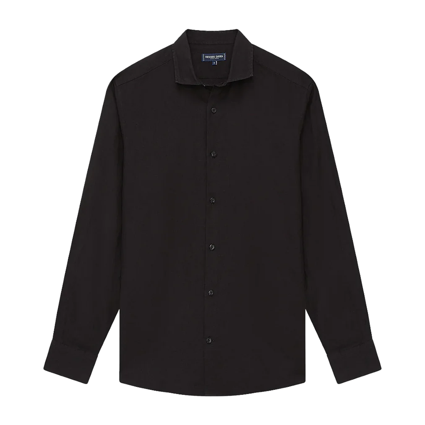 Load image into Gallery viewer, Antonio Linen Shirt Long Sleeve Black - Long Sleeve Shirt
