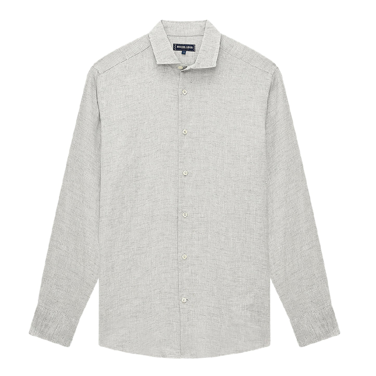 Load image into Gallery viewer, Men’s Antonio Linen Shirt Long Sleeve - Light Grey - Top
