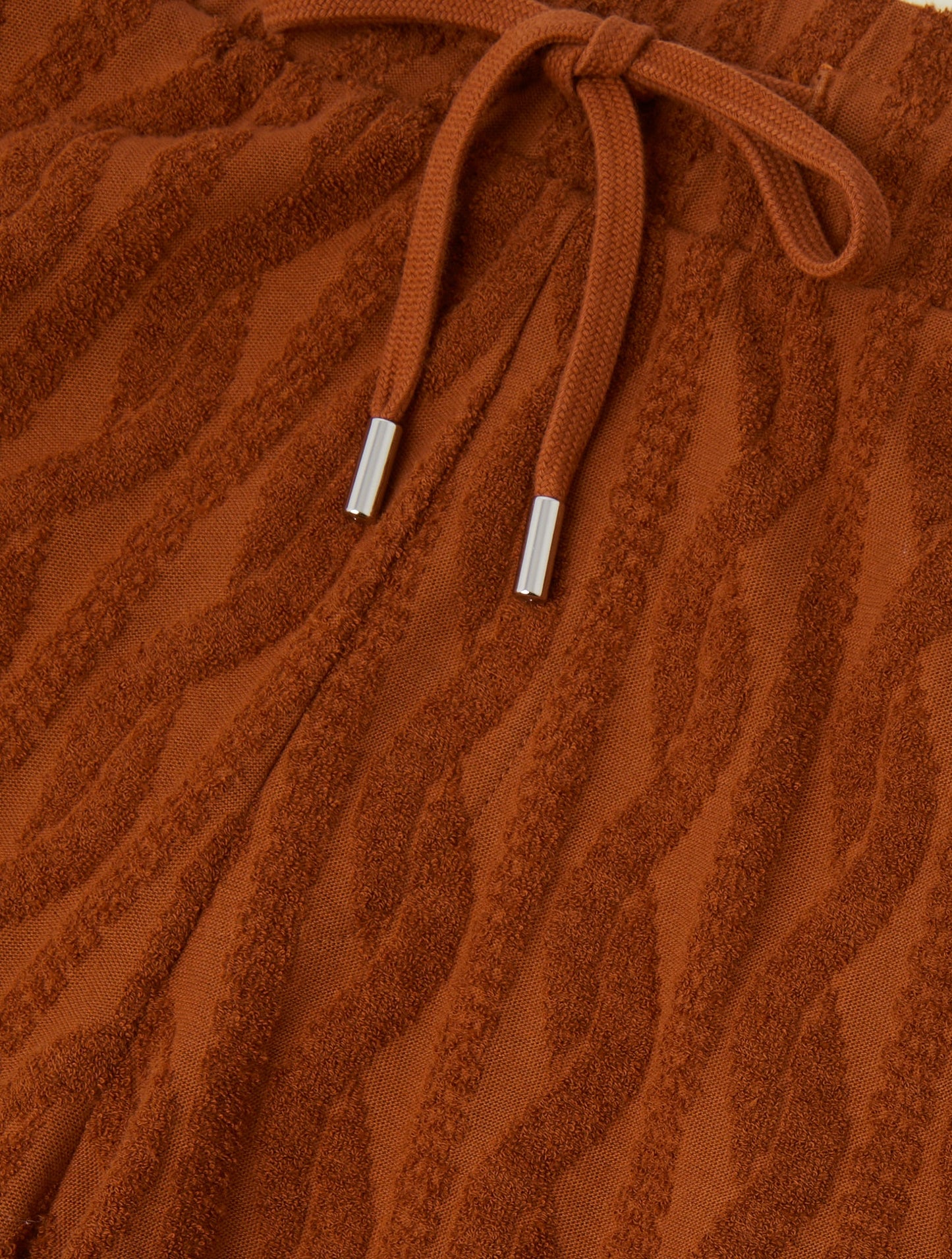 Load image into Gallery viewer, Augusto Terry Jacquard Short Silk Brown - Shorts
