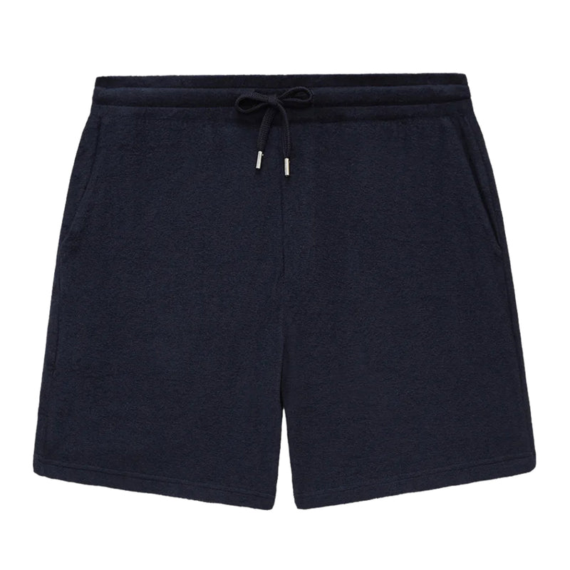 Augusto Terry Cotton Men's Shorts - Navy Blue