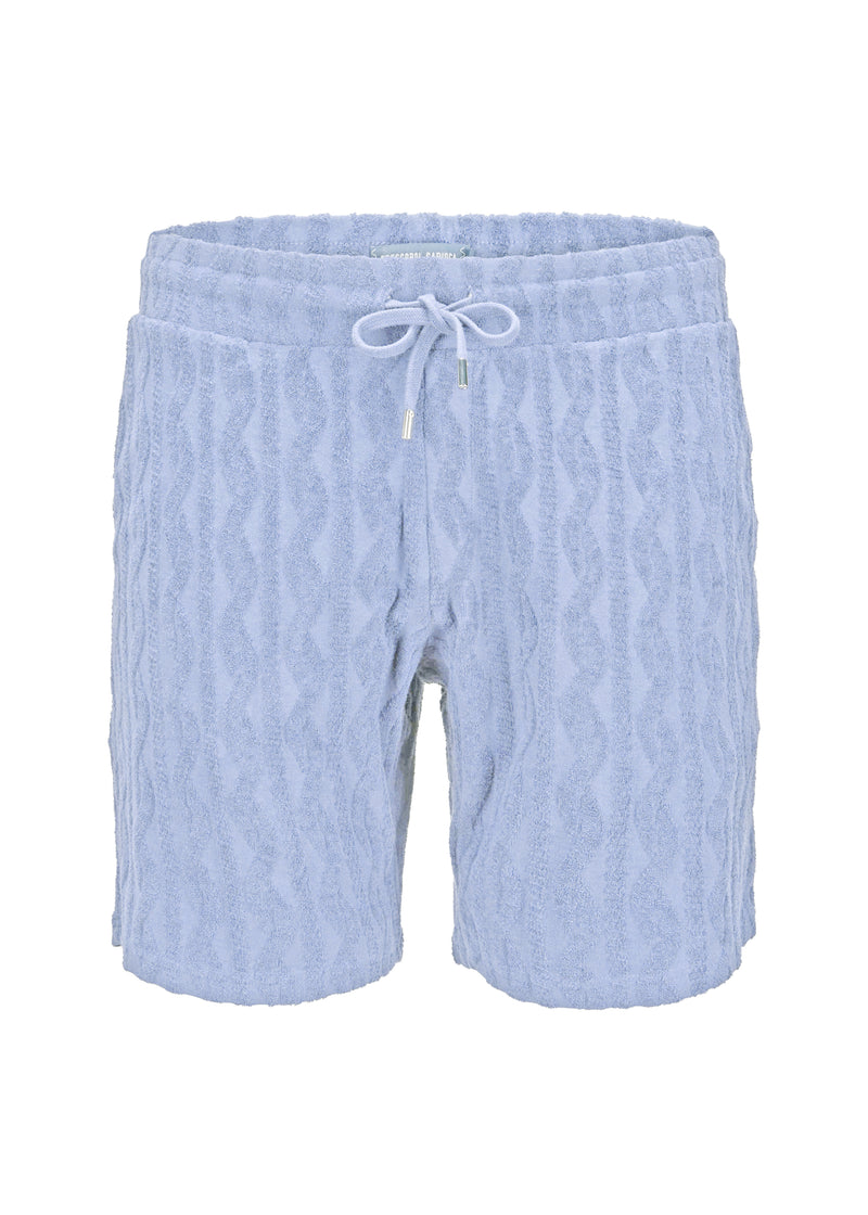 Augusto Terry Jacquard Short Chambray Blue
