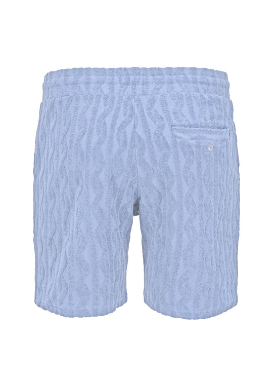 Augusto Terry Jacquard Short Chambray Blue