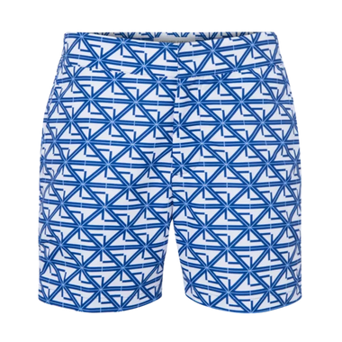 Classic FC Monogram Print Swim Shorts White/Ocean Blue - Swim Shorts