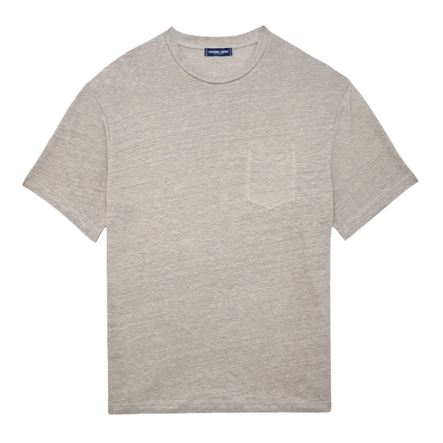 Load image into Gallery viewer, Men’s Carmo Linen Relaxed Fit Tee With Pocket - Stone Grey - Top
