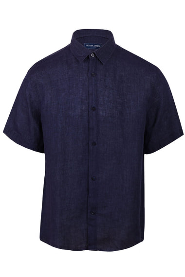 Castro Classic Linen Short Sleeve Shirt Midnight Blue