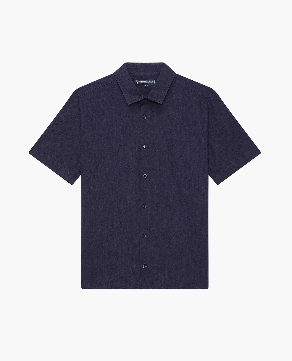 Load image into Gallery viewer, Castro Classic Linen Short Sleeve Shirt Midnight Blue - Short Sleeve Shirt
