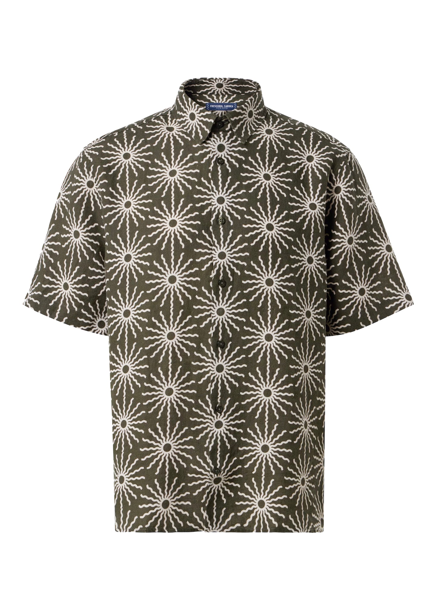 Load image into Gallery viewer, Castro Linen Copa Sol Printed Short Sleeve Shirt Seawood
