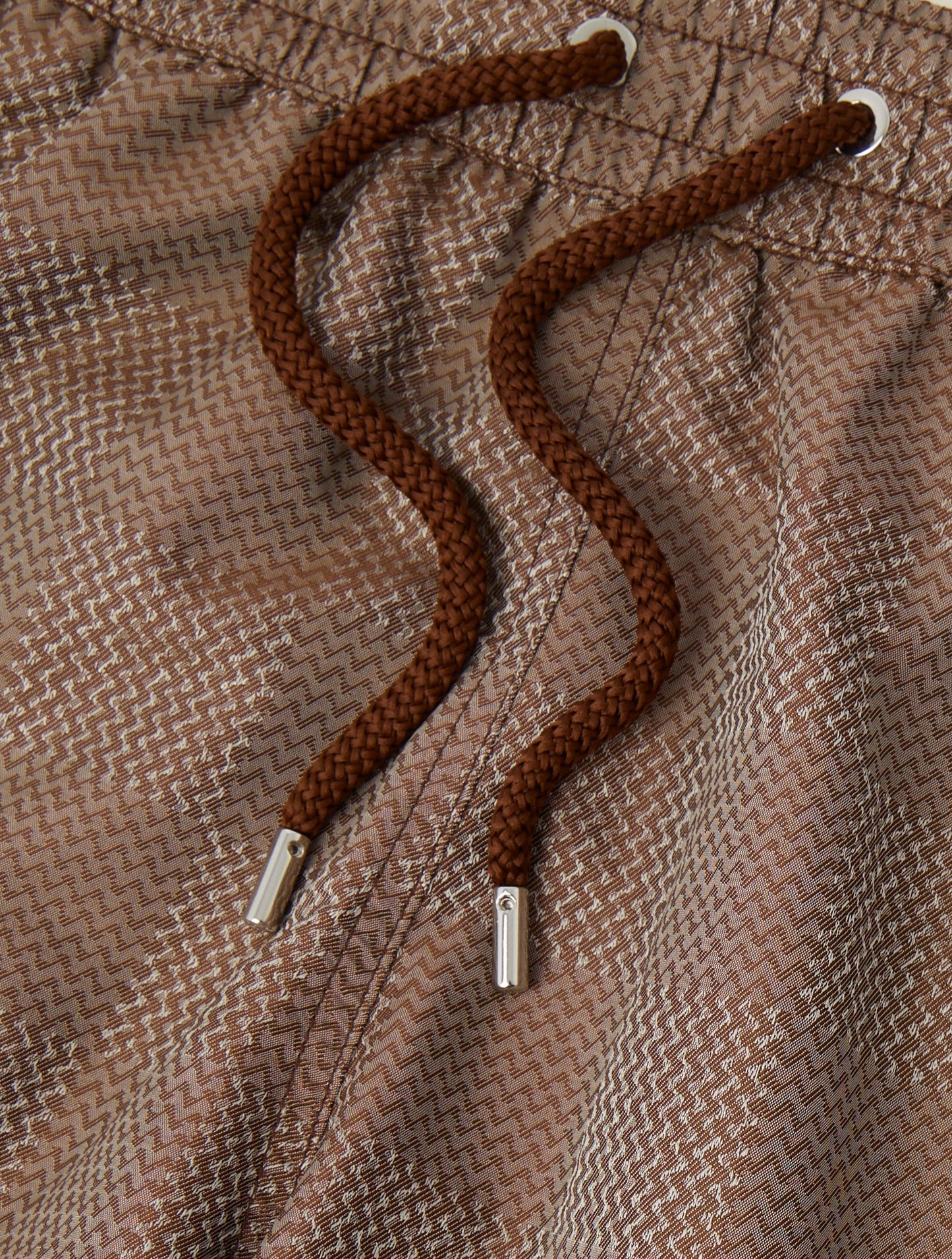 Load image into Gallery viewer, Santos Copa Check Print Jacquard Swimshorts Brown - Swim Shorts
