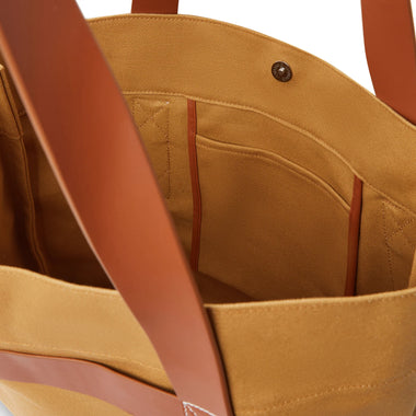 Costa Canva & Leather Beach Tote Bag Mustard - Bag
