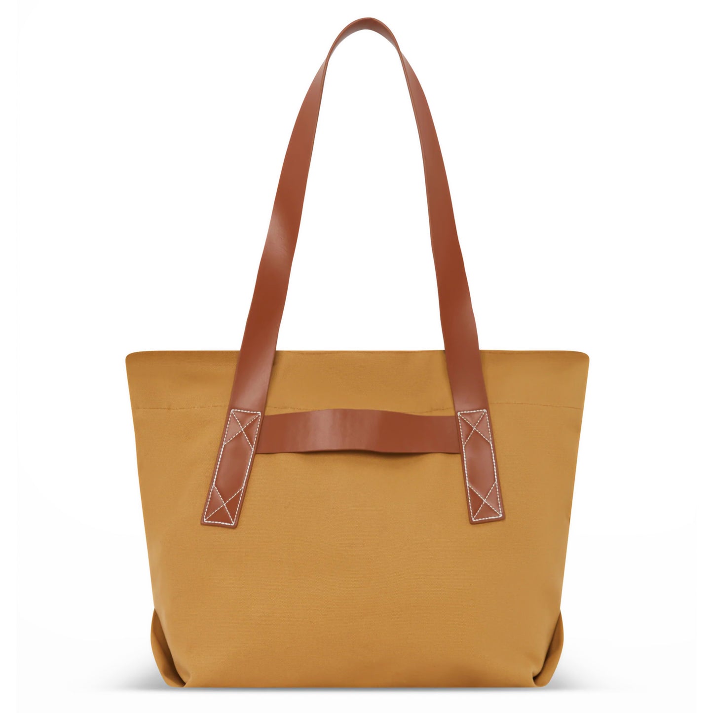 Load image into Gallery viewer, Costa Canva &amp;amp; Leather Beach Tote Bag Mustard - Bag
