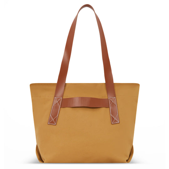 Costa Canva & Leather Beach Tote Bag Mustard - Bag