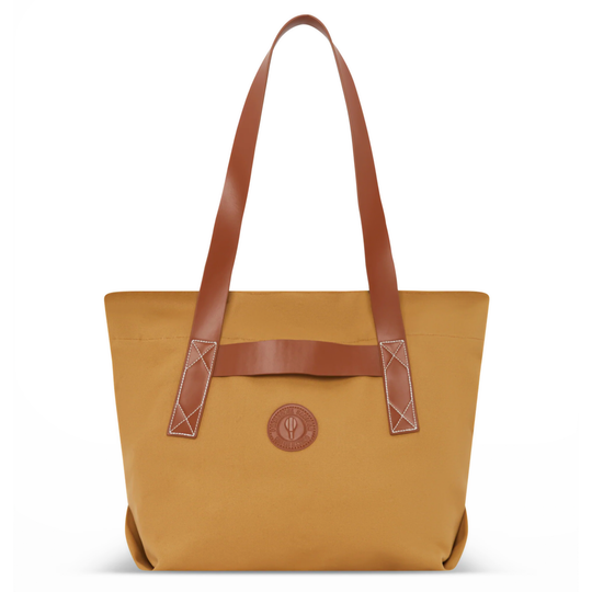 Costa Canva & Leather Beach Tote Bag Mustard - Bag