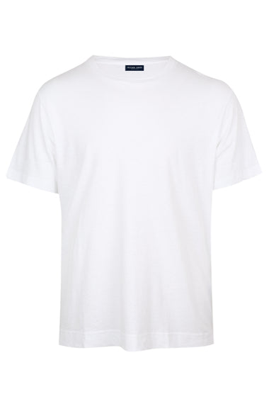 Dinis Linen Blend T-Shirt White