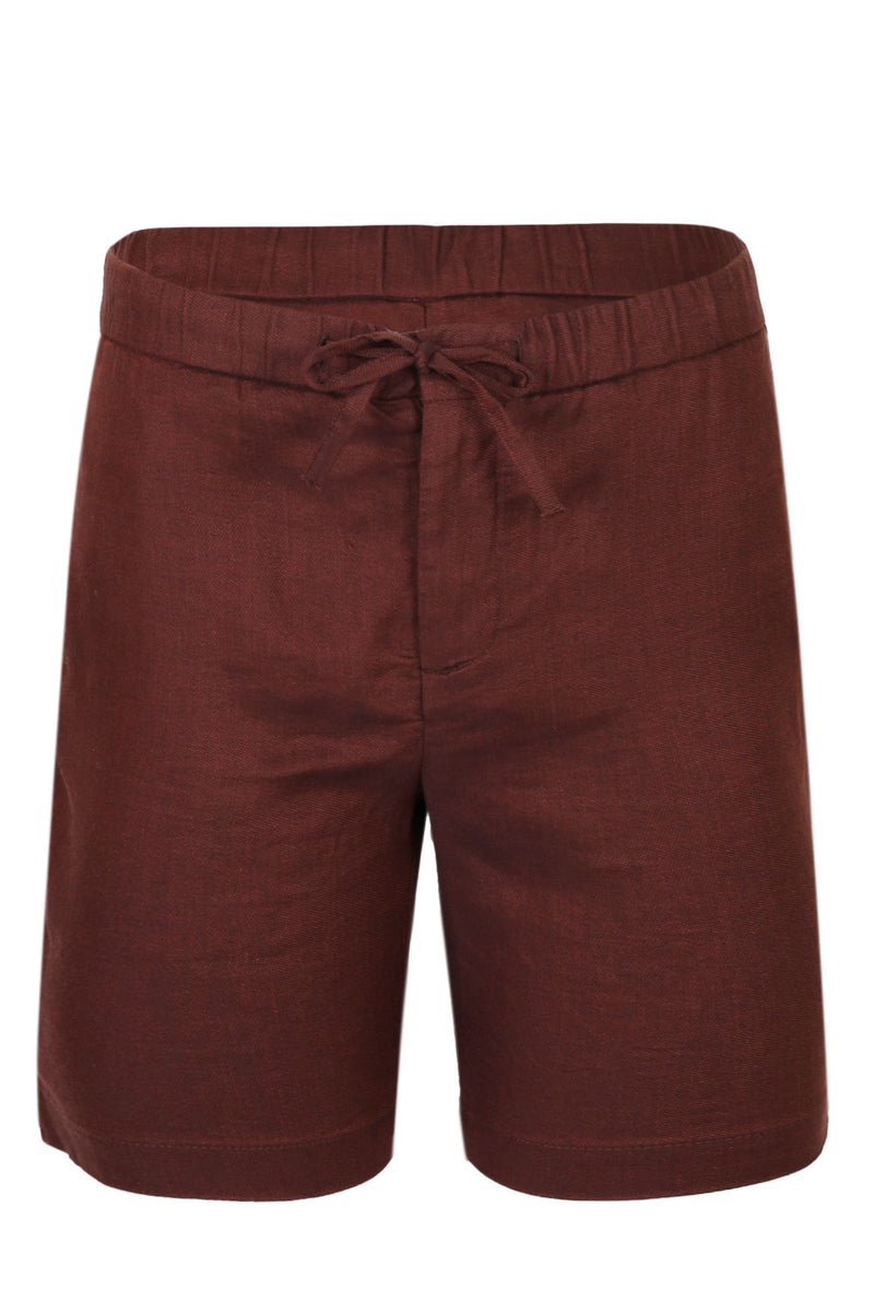 Men’s Felipe Linen Shorts - Garnet