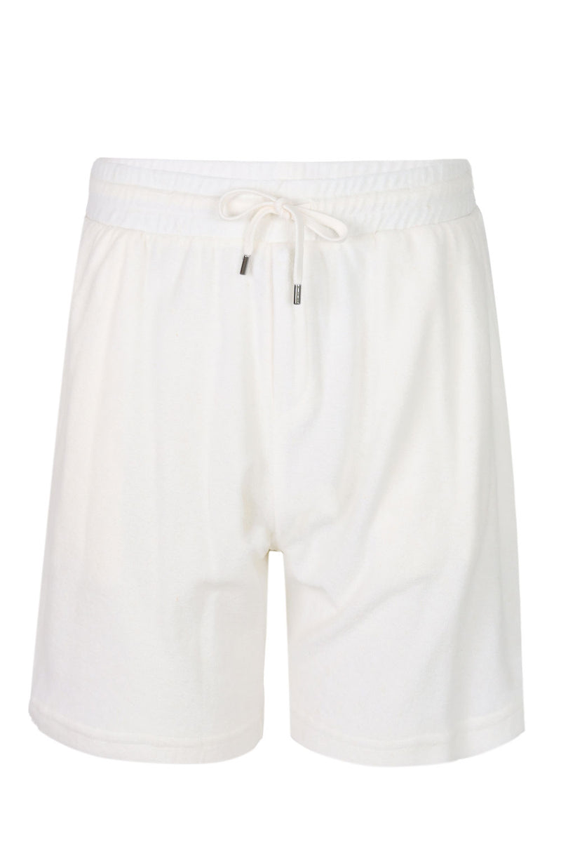 Augusto Terry Cotton Men's Shorts Ivory