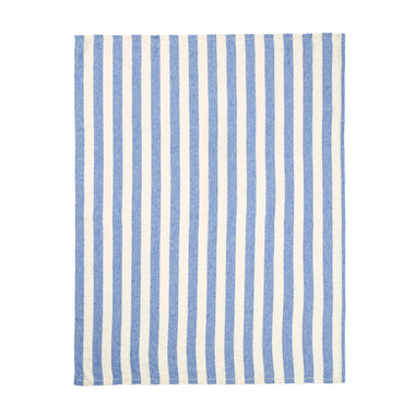 Linen Towel Large Stripe Blue/White - Towel