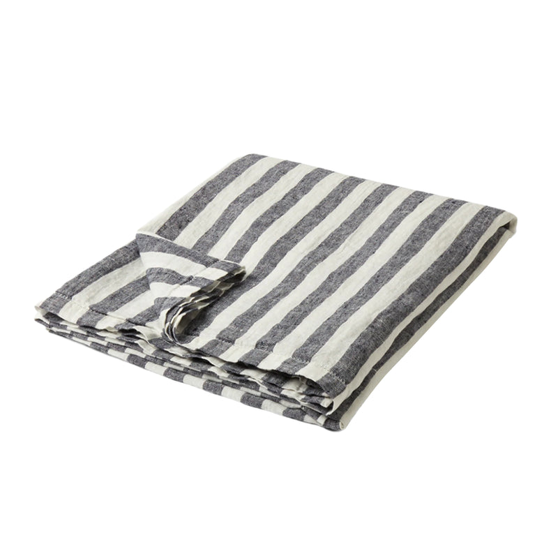 Linen Towel Stripe Midnight Blue/White