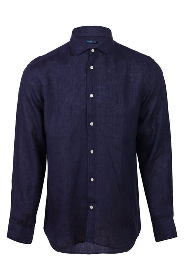 Dark Blue Linen Shirt