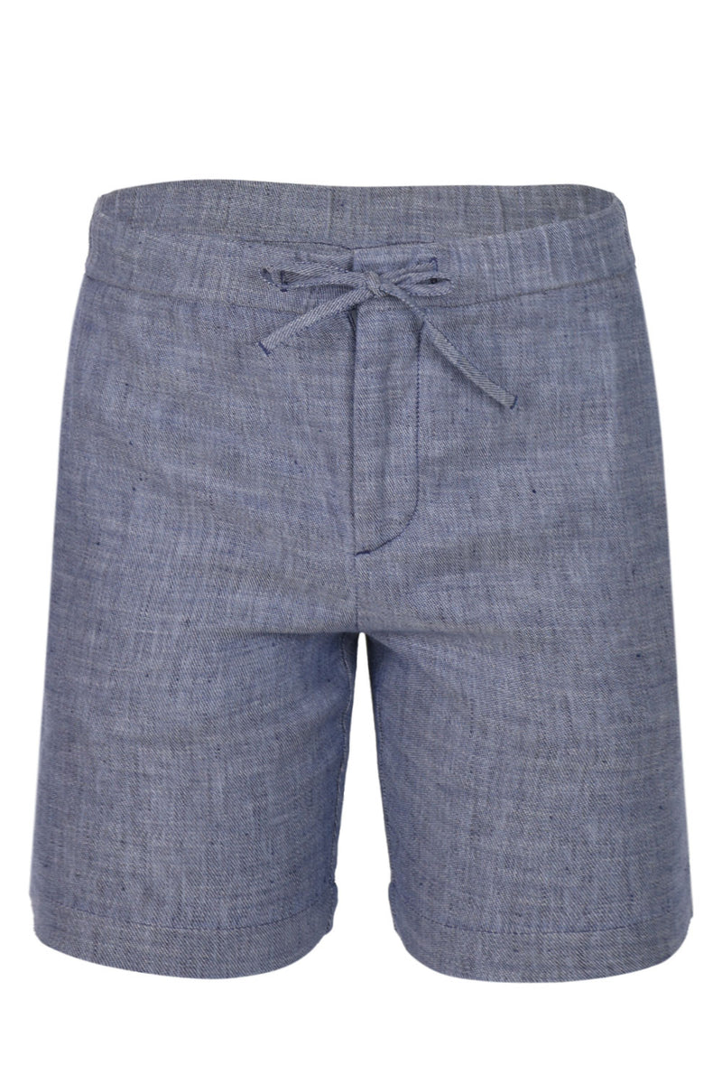 Men’s Linen Shorts in Melange Navy Blue