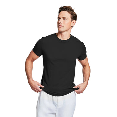 Black Crew Neck T Shirt - Top