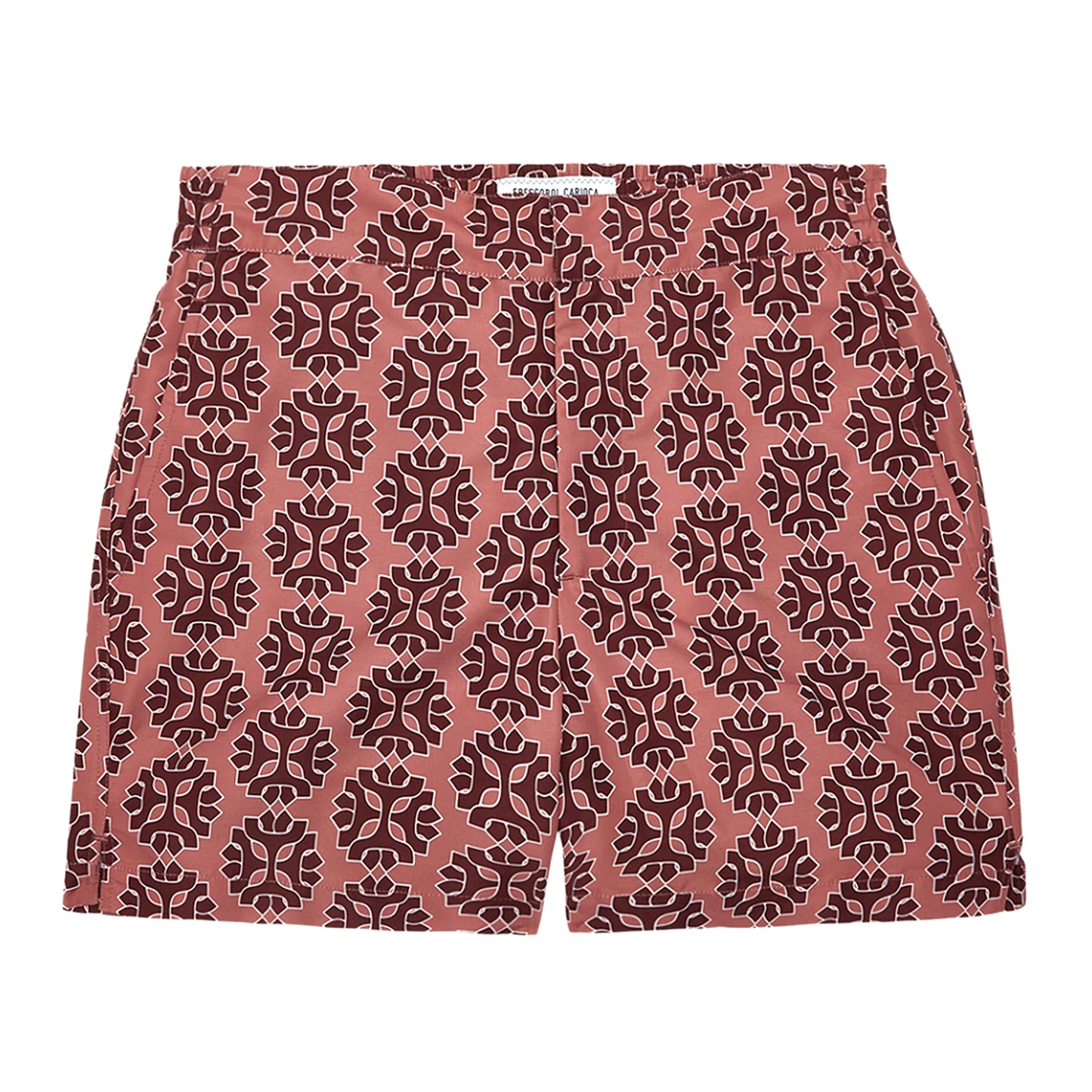 Load image into Gallery viewer, Men’s Classic Swim Shorts with Medalhao Print - Mauve &amp;amp; Garnet - Swim Shorts
