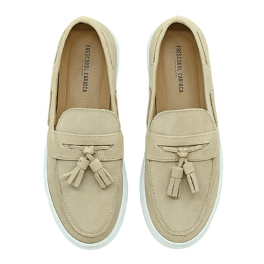 Monta Suede Deck Loafers Beige - Shoes