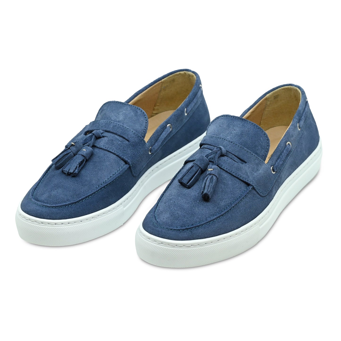 Monta Suede Deck Loafers Denim Blue - Shoes