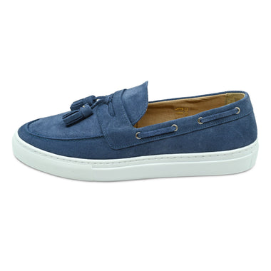 Monta Suede Deck Loafers Denim Blue - Shoes