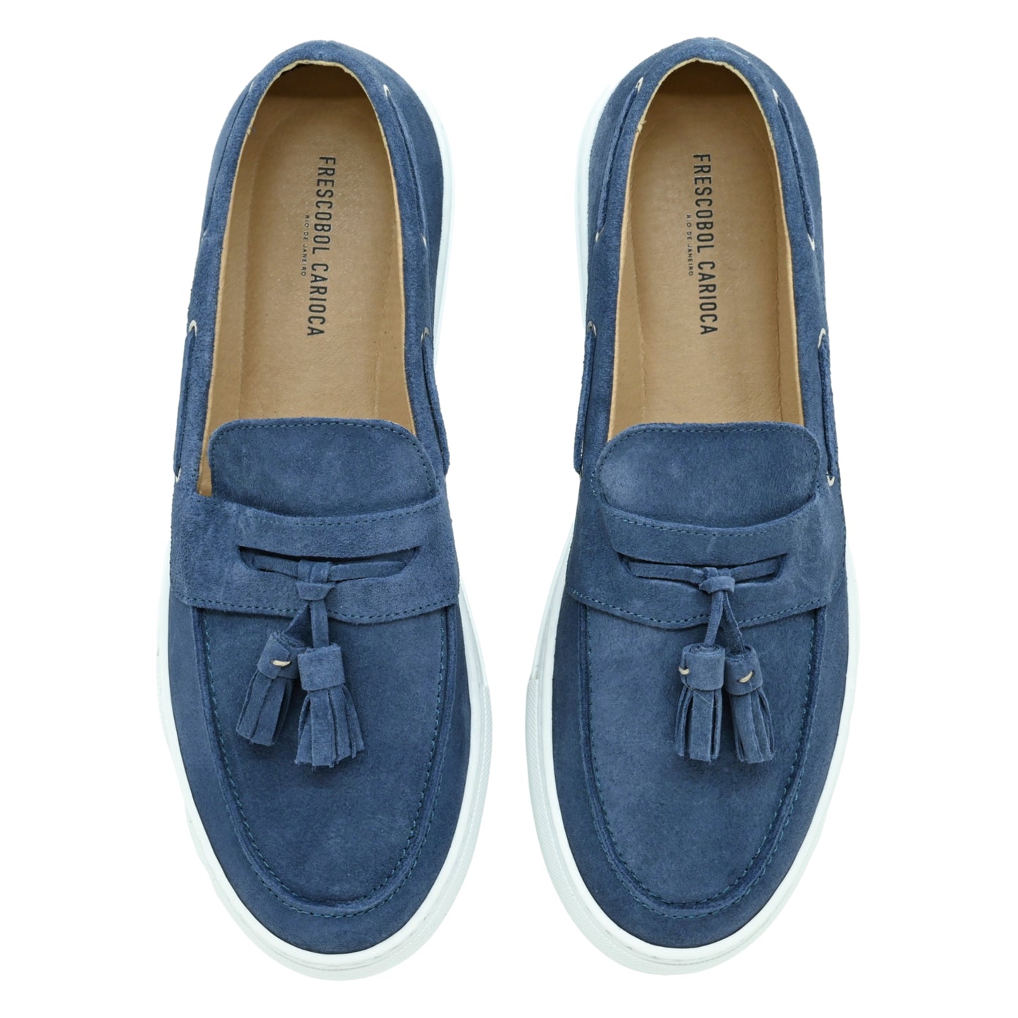 Monta Suede Deck Loafers Denim Blue - Shoes