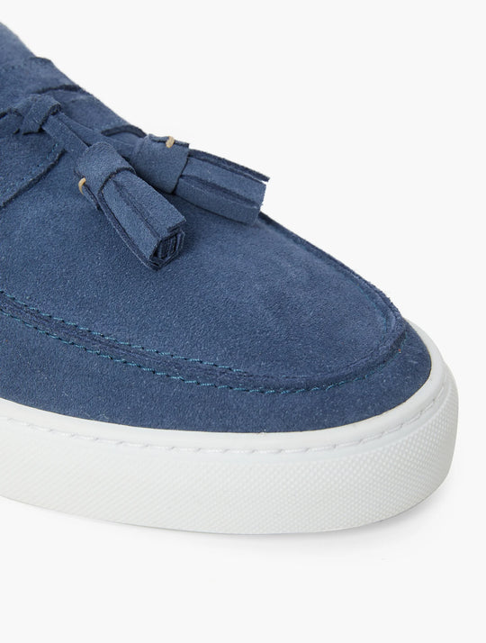 Monta Suede Deck Loafers Denim Blue