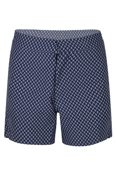 Porto Swim Short Micro Copa Print  Charcoal & Chambray Blue