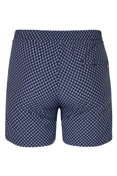 Porto Swim Short Micro Copa Print  Charcoal & Chambray Blue