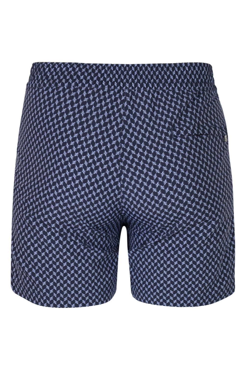 Load image into Gallery viewer, Porto Swim Short Micro Copa Print  Charcoal &amp;amp; Chambray Blue
