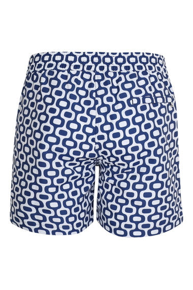 Porto Swim Shorts Ipanema Large Print Navy Blue