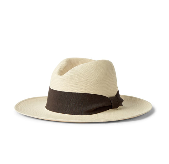 Rafael Wide Ribbon Panama Hat Block - Charcoal