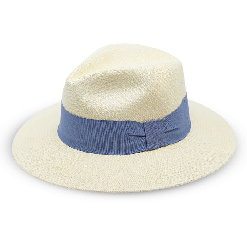 Rafael Panama Hat Wide Ribbon Denim Blue