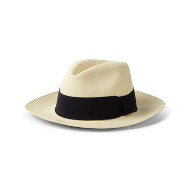 Rafael Panama Hat Wide Ribbon - Navy Blue - Hat