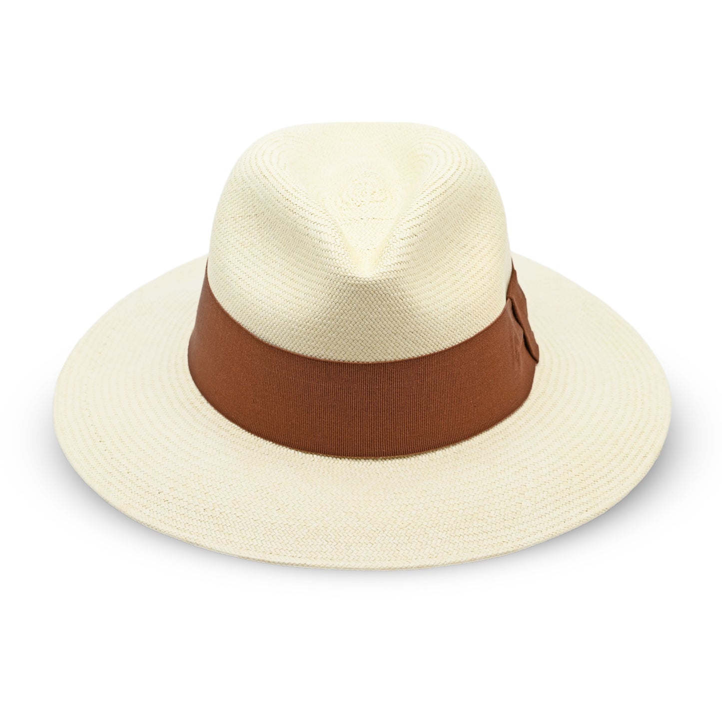 Rafael Panama Hat Wide Ribbon Silk Brown - Hat