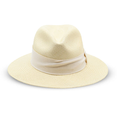 Rafael Panama Hat Wide Ribbon Off White - Hat