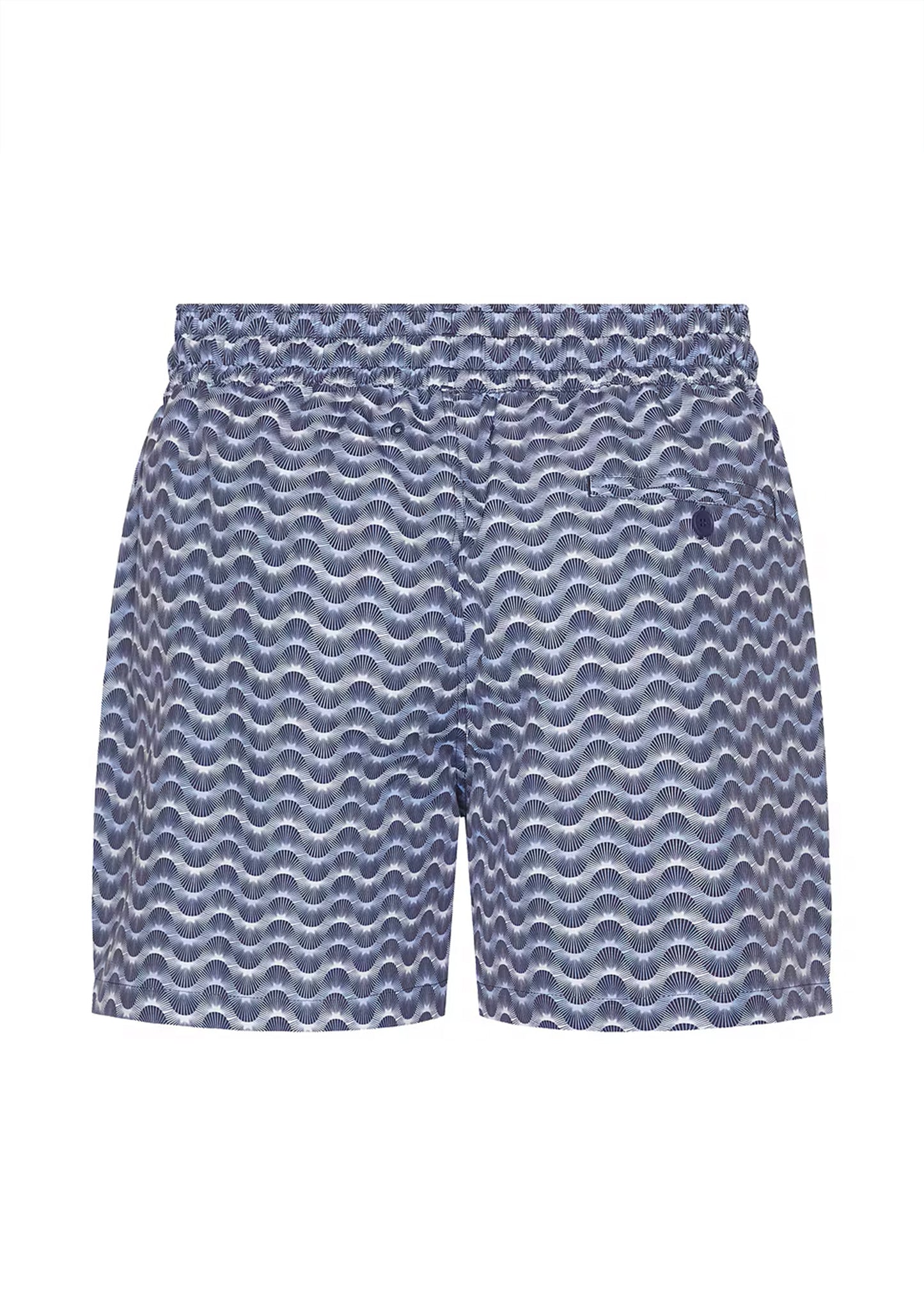 Load image into Gallery viewer, Rio Swim Short Copa Raio Do Sol Print Chambray &amp;amp; Charcoal Blue
