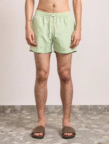 Rio Swim Short Ipanema Micro Print Pistachio