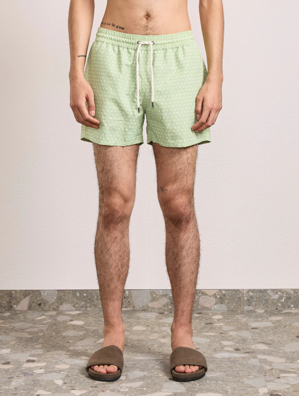 Load image into Gallery viewer, Rio Swim Short Ipanema Micro Print Pistachio
