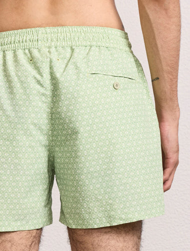 Rio Swim Short Ipanema Micro Print Pistachio