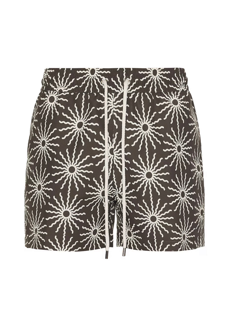 Rio Swim Short O Sol Print Seawood & Ivory