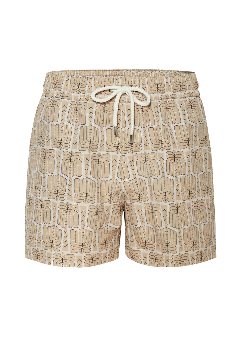Rio Swim Short Palmeira Print Dried Moss