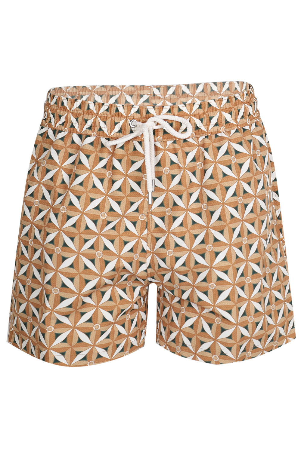 Load image into Gallery viewer, Rio Swim Short Teto Print Almond and Ivory
