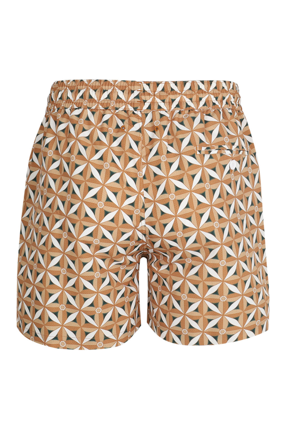 Load image into Gallery viewer, Rio Swim Short Teto Print Almond and Ivory
