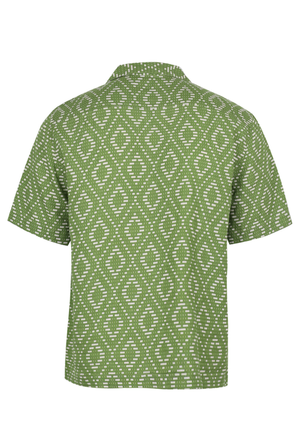 Load image into Gallery viewer, Roberto Linen Shirt Angra Raffia Print Parakeet Green
