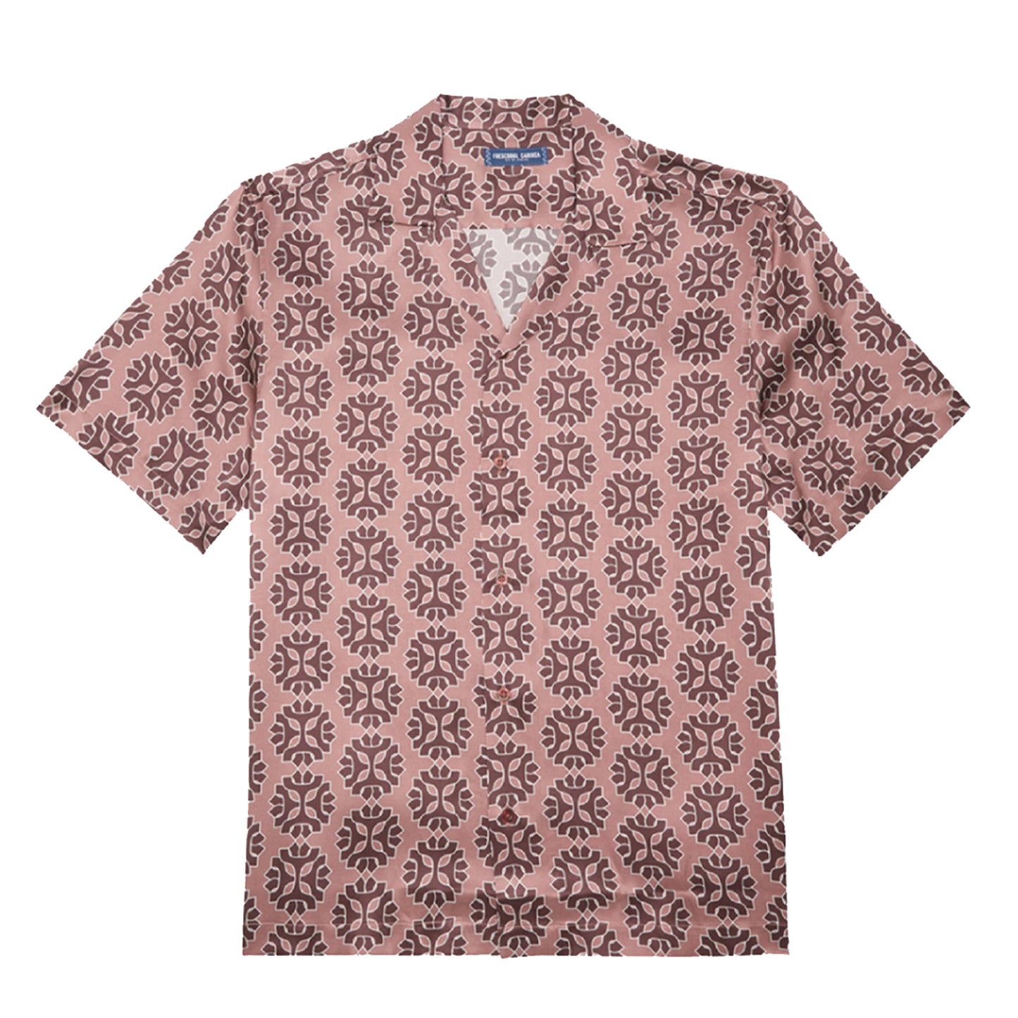 Load image into Gallery viewer, Men’s Roberto Silk Shirt: Dual-Tone Medalhao Print - Top
